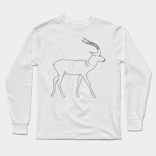 Deer line art Long Sleeve T-Shirt
